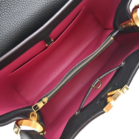 LOUIS VUITTON Capucines MM 2Way Hand Bag Taurillon Leather Black M48864 388RF604 - Picture 9 of 15